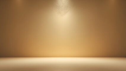 Warm yellow and orange abstract space with gold gradient backdrop and lighting effects