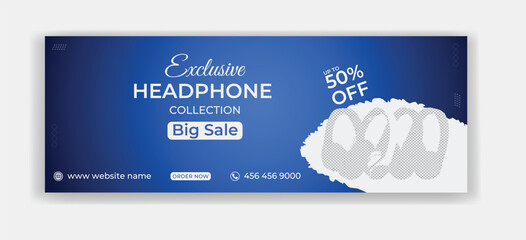 Obraz premium Headphone sale phone collection design