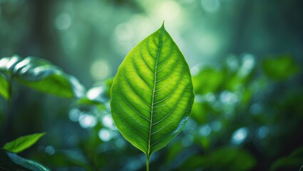 Refreshing leaves and colorful flowers in nature's biology for stunning wallpaper