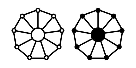 Dependency icon sign symbol design.