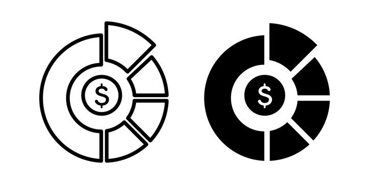 Asset allocation icon sign symbol design.