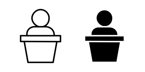Politician speaker icon sign symbol design.