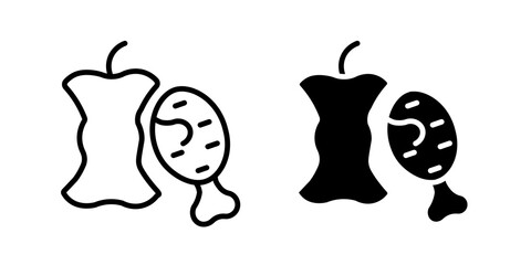 Organic waste icon sign symbol design.