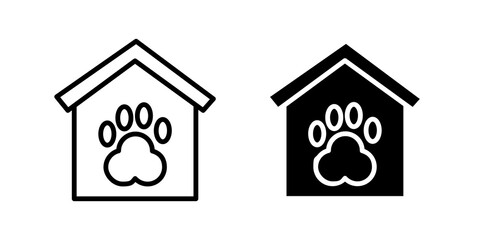 Pet shelter icon sign symbol design.