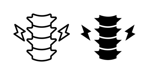 Spinal column icon sign symbol design.