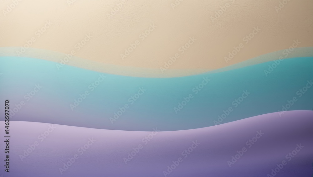 Poster blue and sandy gradient backdrop featuring blurred wave pattern with noise texture