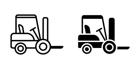 Naklejka premium Forklift icon sign symbol design.