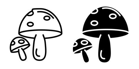 Mushrooms icon sign symbol design.
