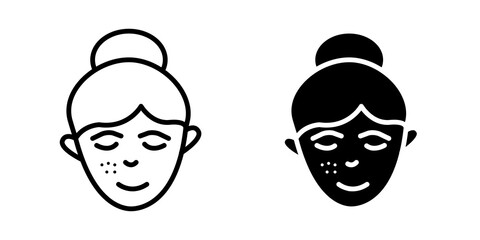 Acne icon sign symbol design.