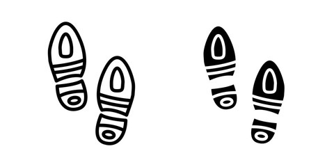 Shoe print icon sign symbol design.
