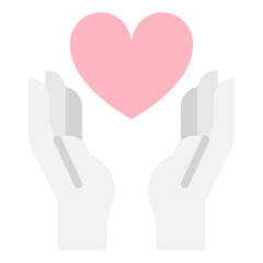 Fototapeta premium Hands Supporting Pink Heart