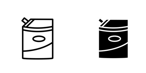 Doy pack pouch icon sign symbol design.