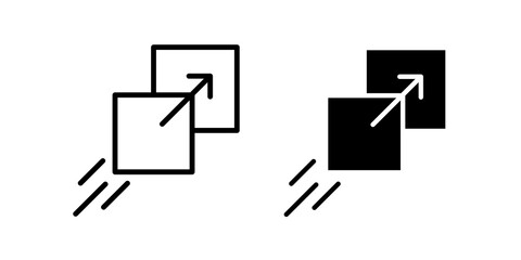 Drag and drop icon sign symbol design.