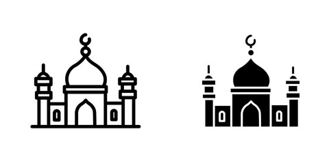 Mosque icon sign symbol design.