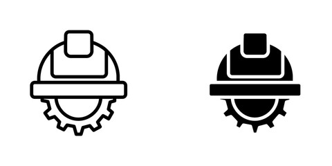 Construction worker icon sign symbol design.