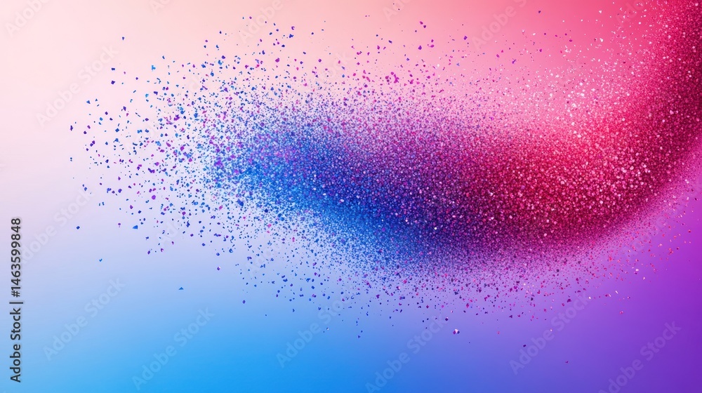 Poster abstract colorful particle explosion