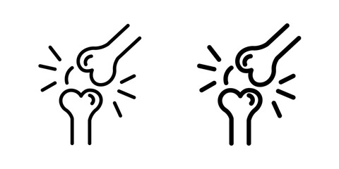 Osteoporosis icon sign symbol design.