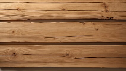 Naklejka premium Warm brown wood surface displaying lined up aged boards.