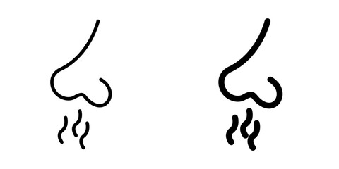 Stuffy nose icon sign symbol design.