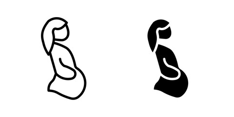 Pregnant woman icon sign symbol design.