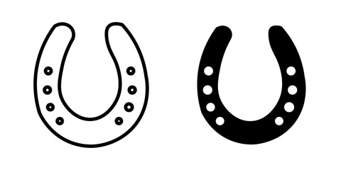 Horseshoe icon sign symbol design.