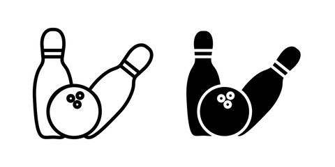 Bowling icon sign symbol design.