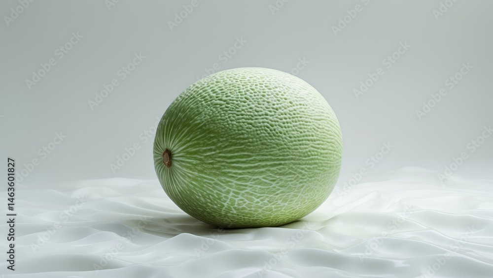 Poster full view of melon varieties like green melon and cantaloupe on a white background