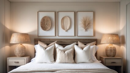 Light and softly colored bedroom ambiance