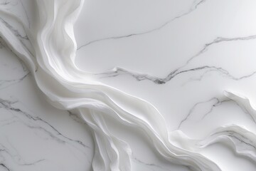 Obraz premium White fabric on marble, elegant and minimalistic. Suitable for fashion, interior design, and lifestyle themed projects needing a serene backdrop.
