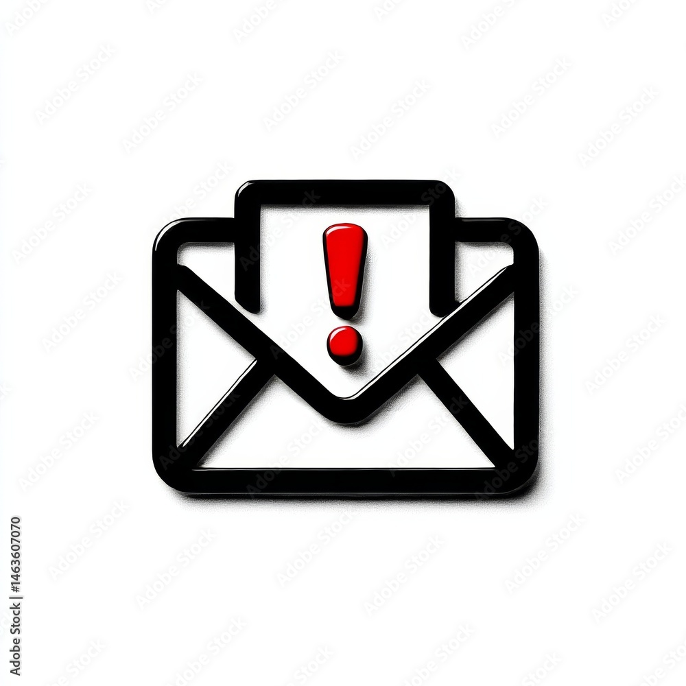 Poster Important Email Alert: Attention Needed -  Urgent Notification in Your Inbox.  Address this promptly for security and updates.