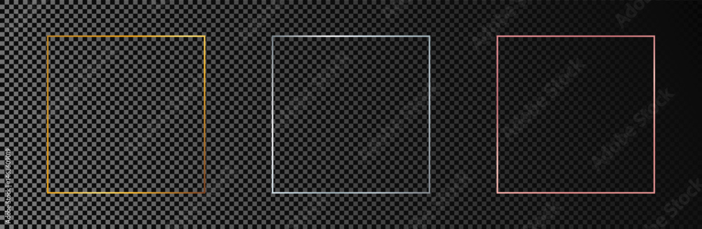 Poster set of three square frames