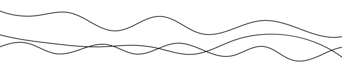 Thin curved wavy lines