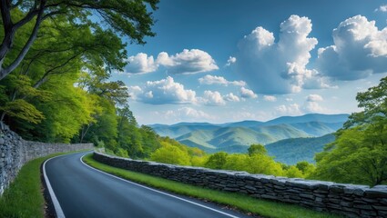 Fototapeta premium Exploring the Skyline Drive in the Blue Ridge Mountains