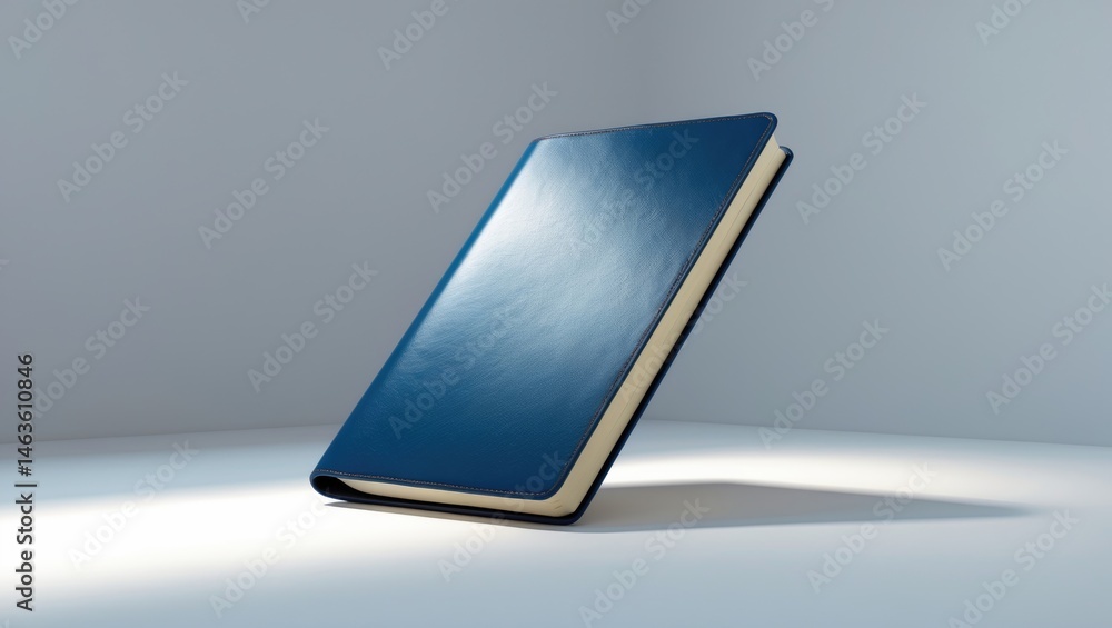 Leinwandbilder leather notebook cover design mockup featuring colorful patterns and empty pages