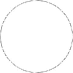 Circle round frame. Dot border line pattern