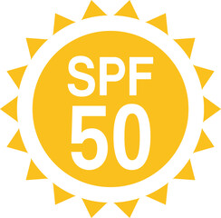 SPF 50. Sun Protection Factor (SPF) for Skincare Product