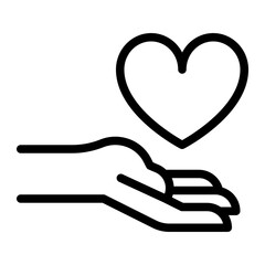 Hand Holding Heart Icon