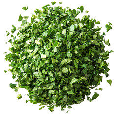 Obraz premium Fresh chopped parsley herb ingredient for cooking and food garnish use isolated on transparent background png
