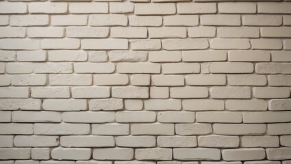 Obraz premium Beige brick wall texture as a seamless background with stone and concrete flooring, vintage style interior design