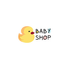 Baby shop logo design template. Baby shop brand logo template