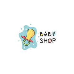 Baby shop logo design template. Baby shop brand logo template