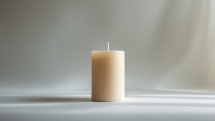 White background featuring a vanilla candle