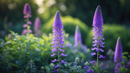 Traditional Medicine Featuring Baikal Skullcap in Soft Focus