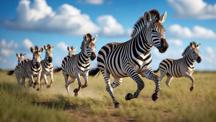 A group of zebras in a national park highlighting wildlife behavior and fluidity
