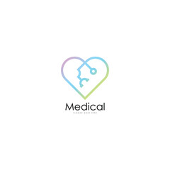 Medicine logo design template. Medical industry logo template