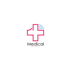 Obraz premium Medicine logo design template. Medical industry logo template