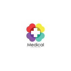 Obraz premium Medicine logo design template. Medical industry logo template
