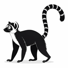 Obraz premium black and white cartoon squirrel