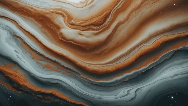 Jupiter planet surface texture on cosmic background