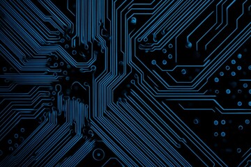 Close-up Circuit Board Technology Detail